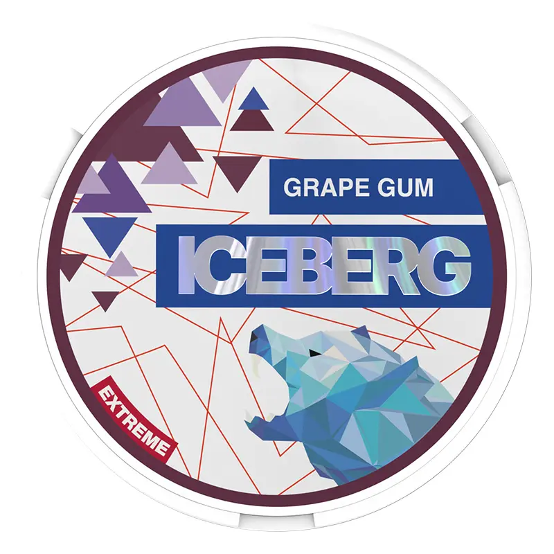  Grape Gum Extreme Nicotine Pouches by Ice Berg 50mg/g 